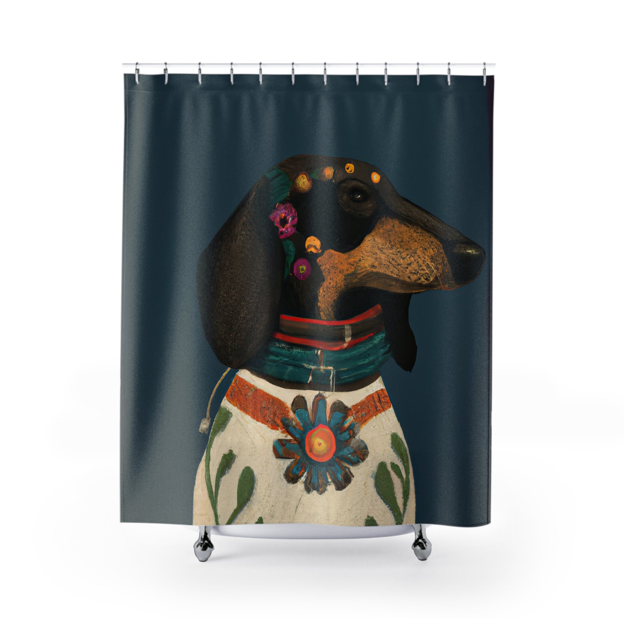 Frida Kahlo Inspired Dachshund Shower Curtain Etsy