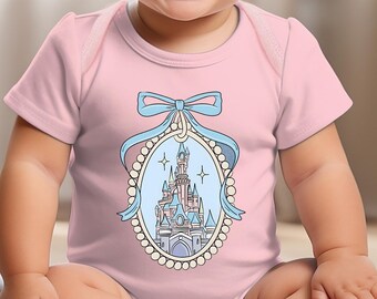Comfort Color® Disney Magical Castle Shirt, Magic Kingdom Blue Coquette Shirt, Disney Castle Fairytale Shirt, Disneyworld Family Trip 212775
