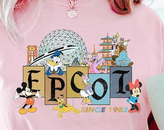 Disney Epcot Shirt Vintage Epcot 1982 Shirt Vintage Disneyworld Shirt, Mickey And Friends Comfort Colors  Disney Trip Matching Shirt 210989