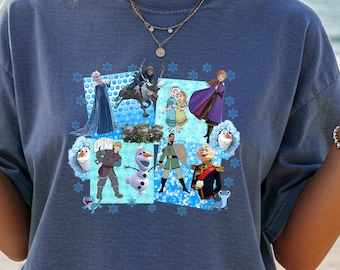 Disney Frozen Characters Shirt, Comfort Colors Tee 211474
