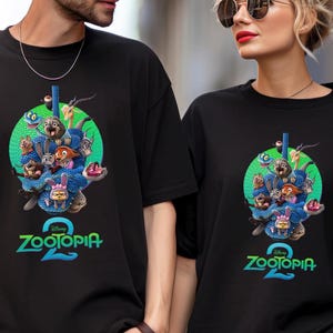 Disney Zootopia 2 Shirt, Comfort Colors Judy Hopps Nick Wilde Tee 213863 image 1