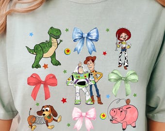 Comfort Colors Coquette Bows Toy Story Shirt Toy Story Coquette Shirt Jessie Woody Buzz Bullseye Slinky Tshirt Toy Story Pixar Shirt 213165