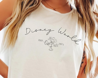 Comfort Colors Disney World Est 1971 Tank Top, Disneyworld Shirt, Disney Vacation Shirt, Disney Friends Shirt, Disney Trip Tank top, 211135