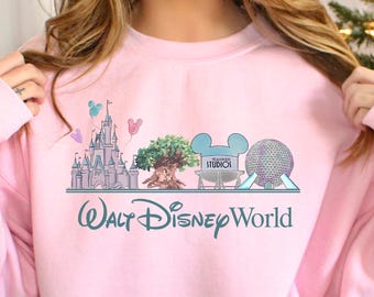 Disney 4 Parks Sweatshirt, Vintage Disney Parks Shirt, Epcot Magic Kingdom Disney's Animal Kingdom Disney's Hollywood Studios Hoodie 212703