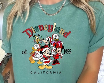 Disneyland Christmas Shirt Disneyland California Christmas Shirt Retro Disney Mickey and Friends Christmas Shirt Comfort Colors Shirt 210332