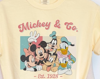 Comfort Colors® Disney Vintage Mickey Mouse Shirt, Retro Mickey and Friends Shirt, Mickey and Co. Vintage Shirt, Mickey & Co 1928, 211081