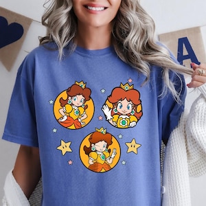 Comfort Colors Princess Daisy Shirt Mario Princess Daisy Shirt Super Mario Daisy Shirt Super Mario Princess Daisy Shirt Gift for Kids 212293