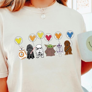 Star Wars Characters Shirt Comfort Colors Star Wars Balloons Shirt Star Wars May The 4th Shirt Disney Star Wars Tee Star Wars Friends 211296
