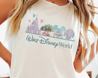 Comfort Colors Walt Disney World Tank Top Magic Kingdom Animal Kingdom Epcot Fantasyland Disney Parks Disney Trip Family Matching Tee 212703