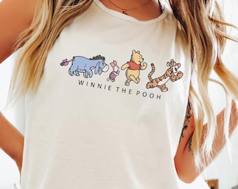 Comfort Colors Winnie The Pooh Tank Top, Disney Pooh & Friends Tank top, Disneyland Family Vacation Shirt, WDW Trip Tank top, 211359