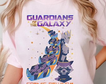 Comfort Colors Guardians of the Galaxy Shirt Cosmic Rewind Shirt StarLord Groot Rocket Raccoon Tee Disney Epcot Shirt Ride Shirt 213905