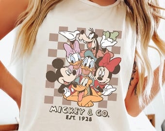 Comfort Colors Retro Mickey & Co Est. 1928 Tank Top Disneyland Tank Top Disneyworld Tank Mickey And Friends Tank Top Disney Gift 212481