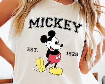 Comfort Colors Vintage Mickey Mouse Tank Top Retro Mickey Mouse Tank Disney Tank Top Classic Minnie Tank Top Magic Kingdom Tank Top 211089
