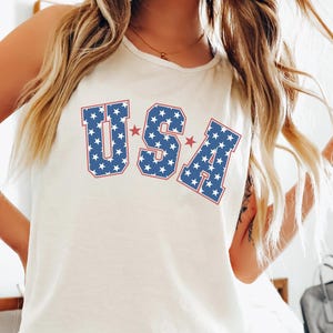 Comfort Colors Stars Usa 4Th Of July Tank Top, 4Th Of July Shirt, Independence Day Shirt, Stars And Stripes Shirt, USA Flag Shirt 211480
