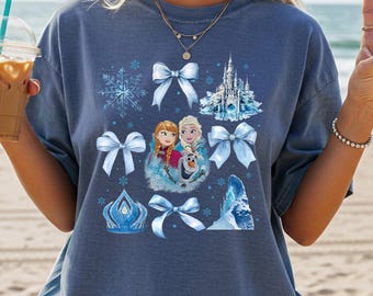 Comfort Colors Frozen Shirt Disney Pixar Frozen Shirt Elsa Anna Olaf Frozen Coquette Shirt Girl's Disney shirt BFF shirt 213951