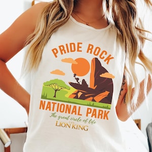Lion King Pride Rock National Park Tank Top, Lion King Tank, Animal Kingdom Tank Top, Disney Simba And Mufasa Tank Comfort Colors Top 211723