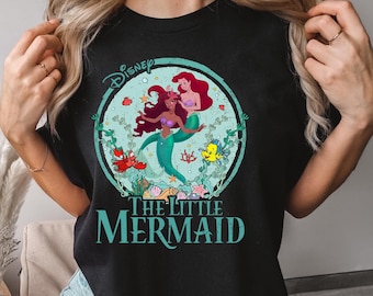 Vintage Disney The Little Mermaid Princess Ariel Shirt Comfort Colors® Disney The Little Mermaid Shirt, Disney Princess Shirt 210956