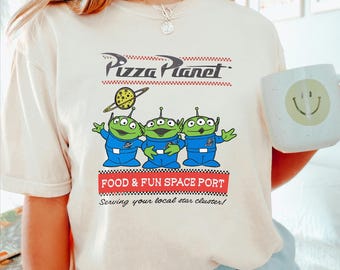 Comfort Colors Disney Toy Story Alien Pizza Planet Shirt Toy Story Food and Fun Space Port Shirt Toy Story Alien Shirt Pizza Lover 212906