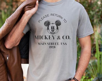 Please Return To Mickey & Co Main Street USA Shirt Mickey and Co Shirt Disney World Shirt Disneyland Vintage Shirt Comfort Colors® 210894