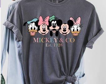 Comfort Colors® Disney Mickey & Co 1928 Tee, Vintage Mickey Mouse Shirt, Retro Mickey and Friends Shirt, Mickey and Co. Vintage Shirt 212280