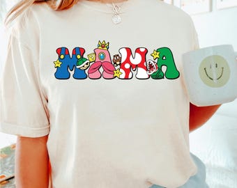 Super Mario Mama Shirt Universal Studios Mama Shirt Universal Studios Mario Shirt Comfort Colors Mom Gift Mother’s Day  Shirt 212715