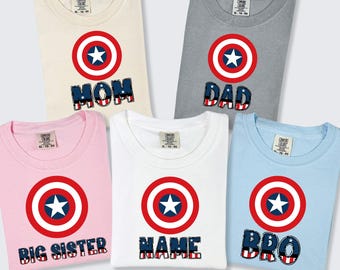 Custom Captain America Shirt Personalized Captain America Shirt Customizable Captain America Shirt Comfort Colors Captain America Tee 211597