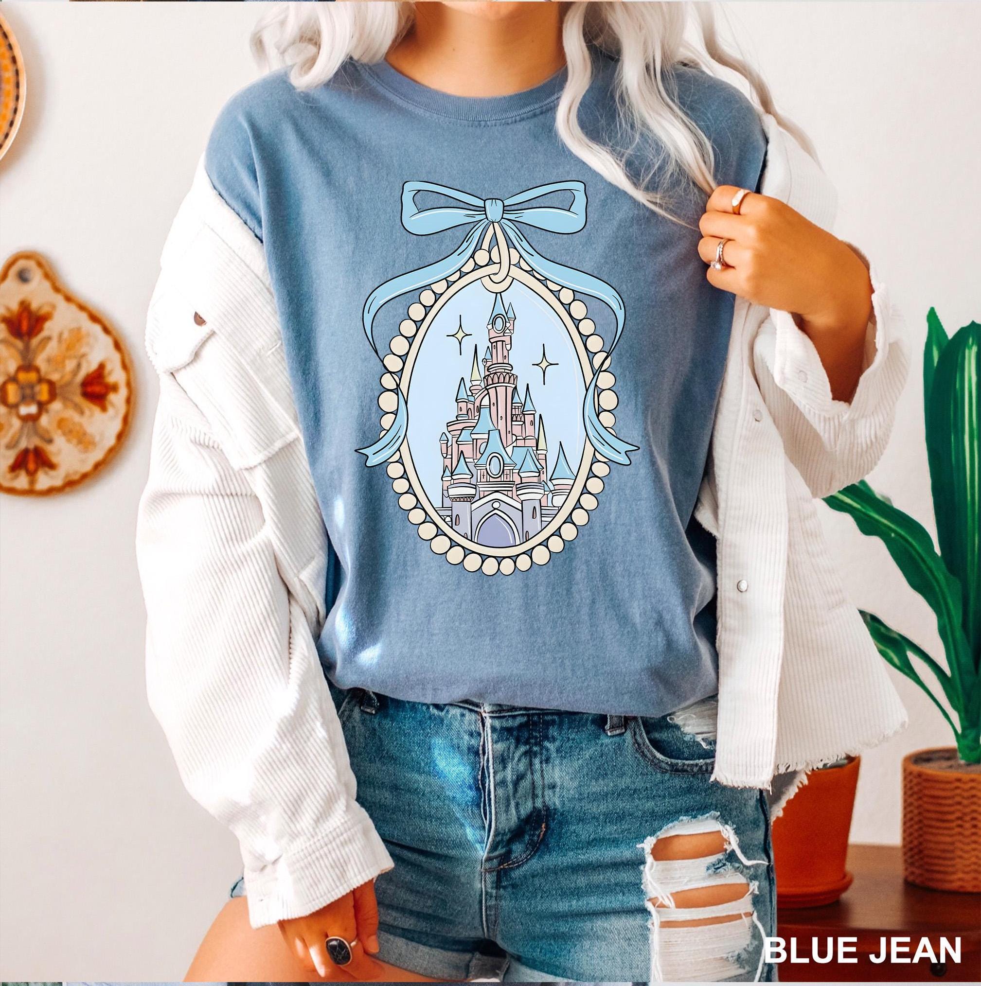 Comfort Color® Disney Magical Castle Shirt, Magic Kingdom Blue Coquette Shirt, Disney Castle Fairytale Shirt, Disneyworld Family Trip 212775