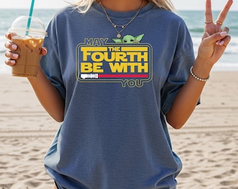 Camiseta "May The Fourth Be With You" de Disney Star Wars, colores cómodos, camiseta del 4 de mayo 214910