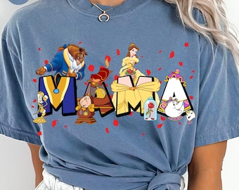 Camiseta de Disney para mamá Camiseta de Disney para mamá La Bella y la Bestia Camiseta de Bella para mamá Camiseta de Disney para princesa Bella Regalo para el Día de la Madre para mamá 213970