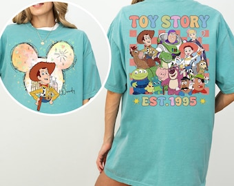 Disney Vintage Toy Story Characters Shirt Slinky Rex Jessie Woody Est. 1995 Tee