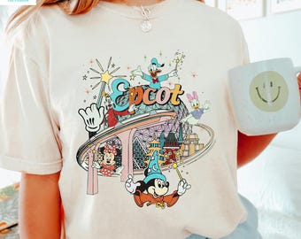 Comfort Colors Disney Epcot Shirt, Vintage Epcot 1982 Shirt, Vintage Disney Shirt, Mickey And Friends, Disney Trip Matching Shirt 210988