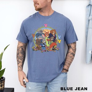 Zootopia Shirt: Nick Wilde Judy Hopps Floral Disneyland Trip Mickey Balloons Tee, 214659 afbeelding 10