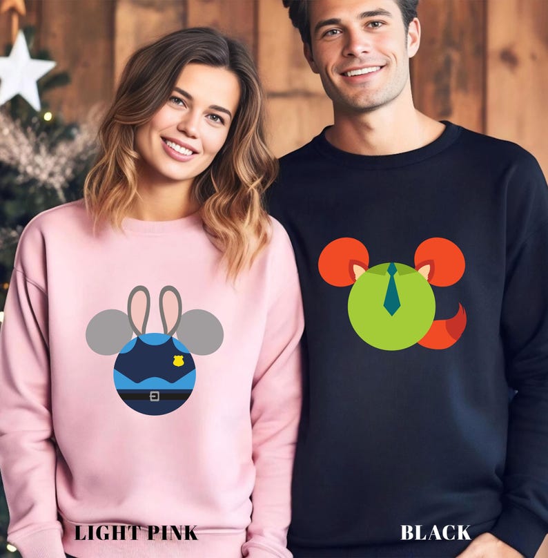 Custom Zootopia Sweatshirt, Walt Disney World Shirt, Zootopia2 Characters Mickey Head Hoodie, 214023 Bild 1