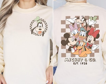 Comfort Colors Retro Mickey & Co Est. 1928  Shirt Disneyland Shirt Disneyworld Shirt Mickey And Friends Family Shirt Disney Gift 212509