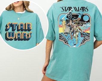 Retro Disney Star Wars Shirt, Comfort Colors  Vintage Star Wars Shirt, Star Wars  Fan Tee, Disneyworld Shirts, Disney Trip Shirt 212634