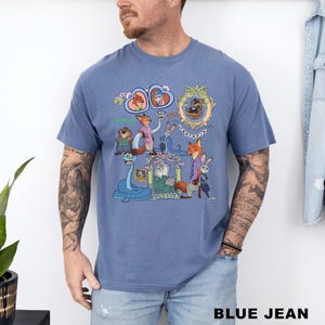 Zootopia Aesthetic Shirt, Comfort Colors Retro Nick and Judy Cartoon Tee, 214663 bild 5