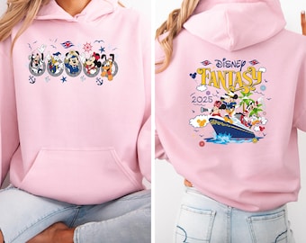 Sudadera Disney Cruise Line, Sudadera con capucha ideal para regalar en cruceros familiares, Sudadera DCL de cuello redondo 213978