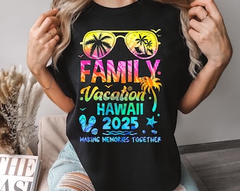 Comfort Colors Family Vacation Hawaii Shirt 2025, Hawaiian Shirt Family Tee, Summer Beach Sunglasses Making Memories Together Shirt 213923