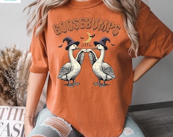 Goose Bumps Shirt, Halloween Goose Bumps Shirt, Silly Goose, Silly Goose Shirt, Halloween Silly Goose Shirt, Comfort Colors® Shirts 21H0015