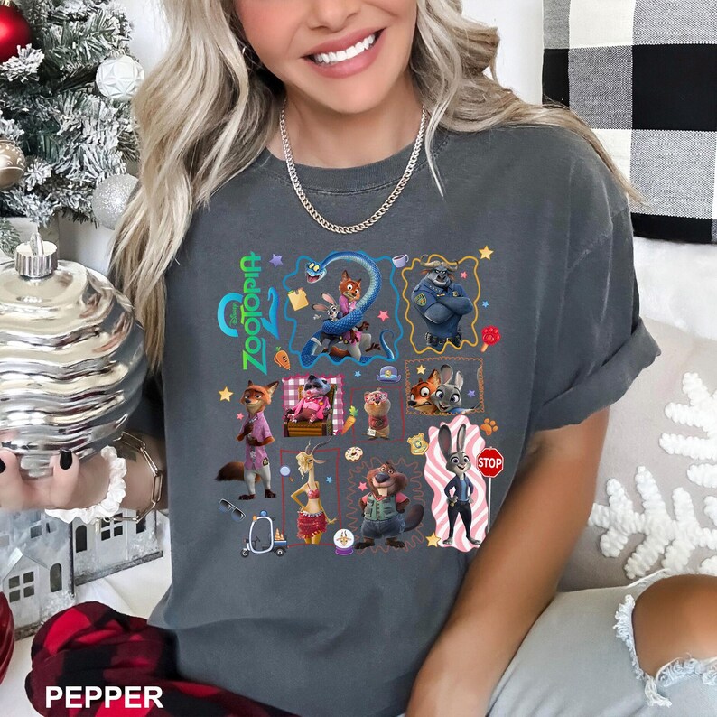 Camiseta de los personajes de Zootopia 2 de Disney, colores cómodos, 214666 imagen 9
