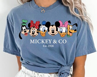 Comfort Colors Disney Vintage Mickey Mouse Shirt, Retro Mickey and Friends Shirt, Mickey and Co. Vintage Shirt, Mickey & Co 1928, 212787