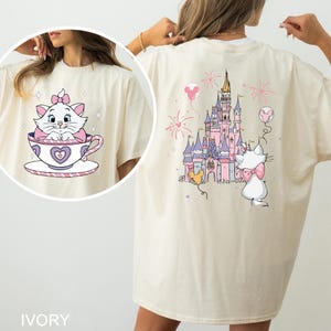 Comfort Colors Marie Cat Tea Cup Party Shirt, The Aristocats Disney Castle Shirt, Disney Family Aristocats Disneyland Cat Lady Shirt 212898