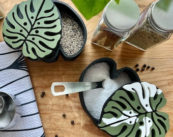 Monstera Leaf Container: Customizable Colors, Kitchen & Desk Storage