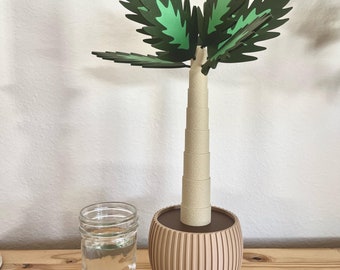 Palm Tree Coaster Set, 3D Printed Plant, Beach Decor