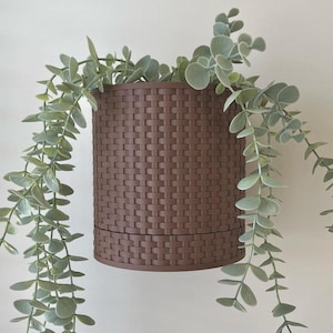Hanging Wall Pot Housewarming Gift Decoration Planter Pot 3D Printed Birthday Gift Custom Wedding Present Indoor Pot Drip Tray Wall Mount