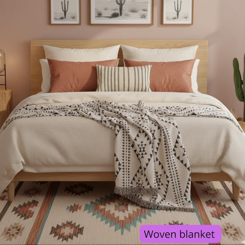 Southwestern woven blanket
