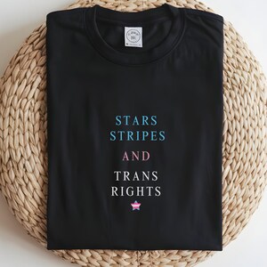 Stars Stripes and Trans Rights Shirt, Trans Ally Shirt, Transgender Flag Colors, LGBTQ Equality Shirt, Progressive American Apparel, LGBTQ