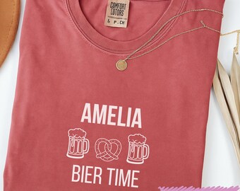 Oktoberfest Shirts, Personalized Bier Time Shirt, Custom Name Oktoberfest Tee, Oktoberfest Beer Shirt, Funny Octoberfest Shirts