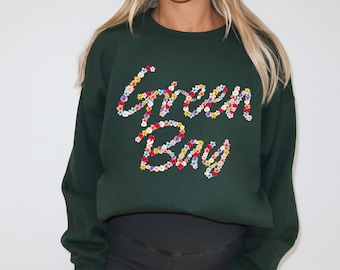 Womens GB Packers Crewneck Green Bay Packers Sweatshirt Women's Titletown Gear Packers Crewneck