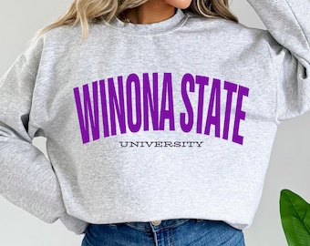 Winona State University Sweatshirt Winona MN College Crewneck Winona State Nursing Sweatshirt